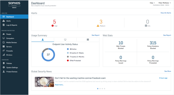 Sophos Central Device Encryption - Abonnement-Lizenz (1 Jahr) - 1 Client - Volumen - 1-9 Lizenzen - Win