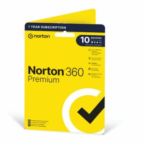 NORTON - 360 Premium Antivirus Software - 10 Devices 1 Year