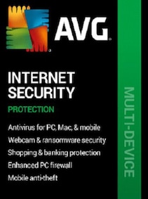 AVG Internet Security (PC, Android, Mac) - 5 Devices, 3 Years - AVG Key - GLOBAL