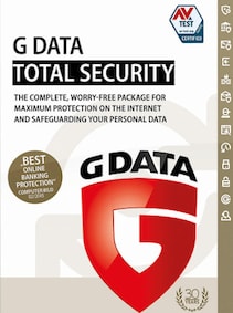 G Data Total Security (PC, Android, Mac, iOS) - (3 Devices, 1 Year) - G Data Key - EUROPE